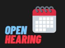 Open hearing with calendar icon